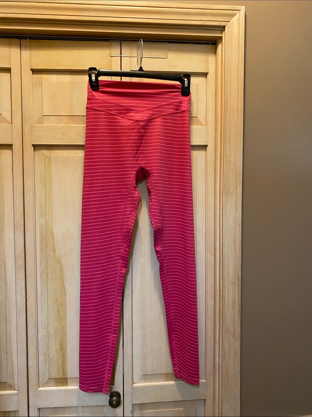 Vitality Pink Striped High-Rise Active Leggings